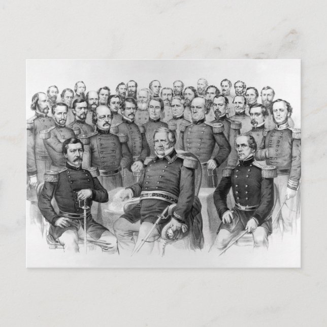Civil War Generals of the Union postcards (Front)