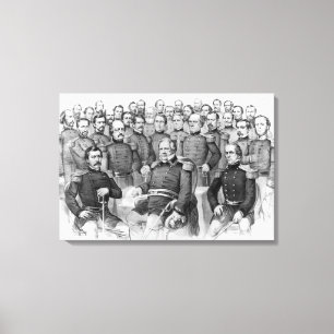 "Civil War Generals of the Union" wrapped canvas