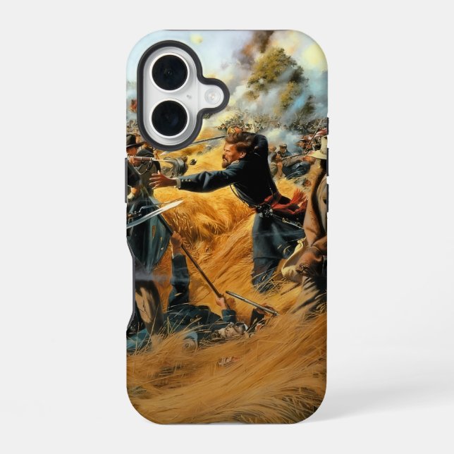 Civil War Gettysburg the Wheatfield iPhone 16 Case (Back)