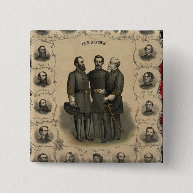 Civil War Heroes 15 Cm Square Badge (Front)