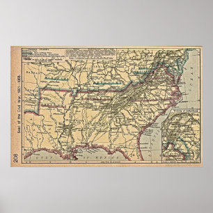 Civil War MAP Poster