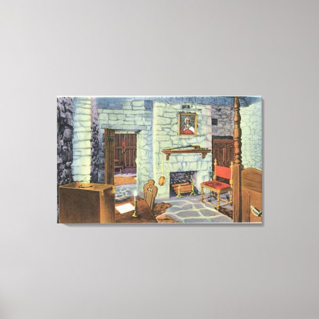 Civil War Period 18 Pounders en Barbette Canvas Print (Front)