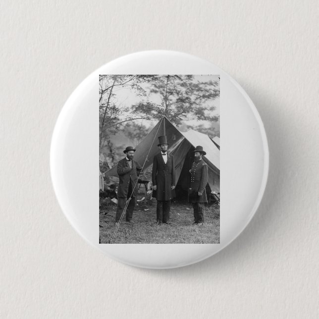 Civil War Photo Circa 1862 6 Cm Round Badge (Front)