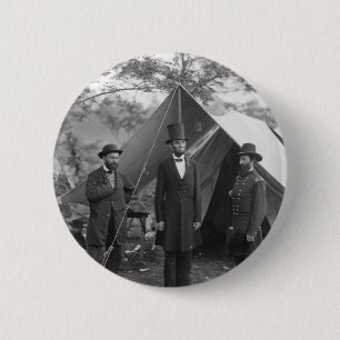 Civil War Photo Circa 1862 6 Cm Round Badge
