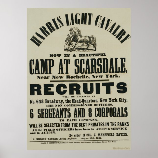 Civil War Recruiting Poster (Front)