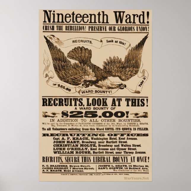 Civil War Recruiting Poster (Front)