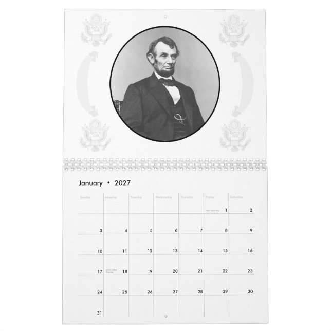 Civil War Union Commanders Calendar (Jan 2027)