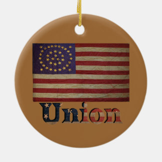 Civil War Union Flag ✨ Antique Historic Ceramic Tree Decoration