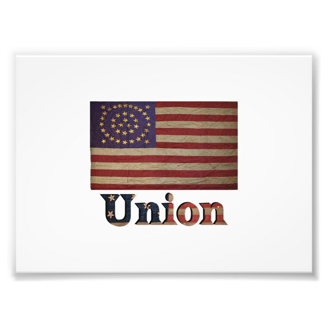 Civil War Union Flag ✨ Antique Historic  Photo Print (Front)