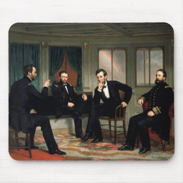 Civil War Union Leaders Painting Mouse Pad (Front)
