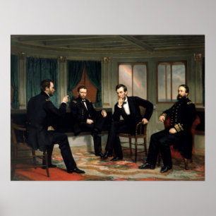 Civil War Union Leaders Painting Poster