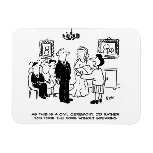 Civil Wedding Ceremony at a Registry Office Magnet