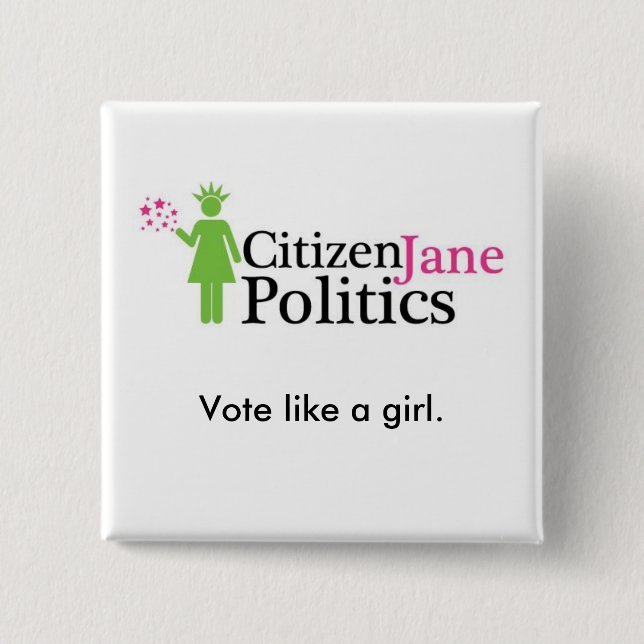 CJP Button- Square 15 Cm Square Badge (Front)