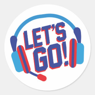 CK Gamer Let's Go! T-Shirt Classic Round Sticker