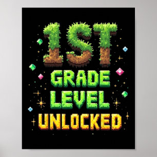 Ck To School 1st Grade Level Unlocked Boys Gamer P Poster