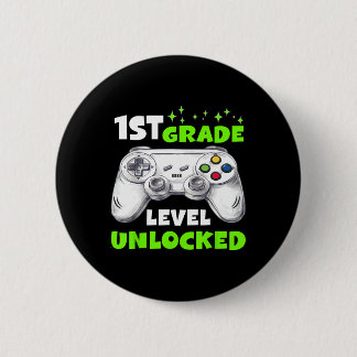 Ck To School 1st Grade Level Unlocked Gamer Boys K 6 Cm Round Badge