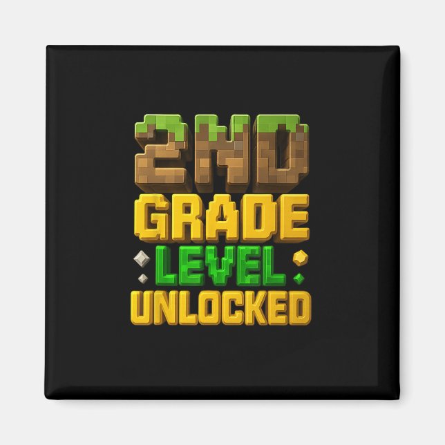 Ck To School 2nd Grade Boy Gamer First Day Second  Magnet (Front)
