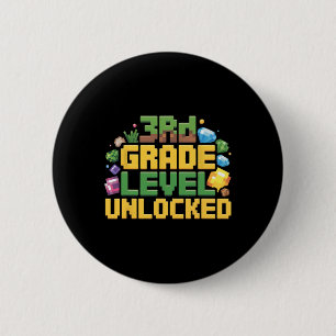 Ck To School 3rd Grade Boys Gamer First Day Of Thi 6 Cm Round Badge