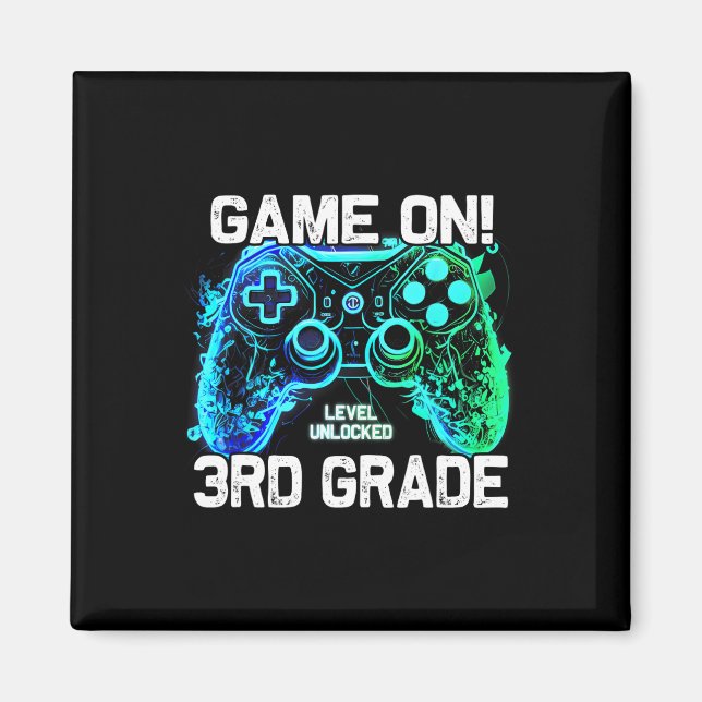 Ck To School 3rd Grade Boys Gamer First Day School Magnet (Front)