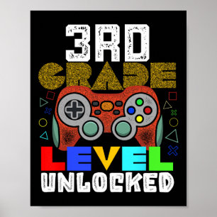 Ck To School 3rd Grade Gamer  Poster