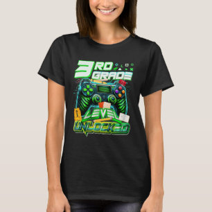 Ck To School 3rd Grade Level Unlocked Gamer First T-Shirt