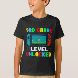Ck To School 3rd Grade Level Unlocked Gamer Kids B T-Shirt