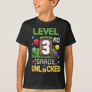 Ck To School 3rd Grade Level Unlocked Gamer Kids B T-Shirt
