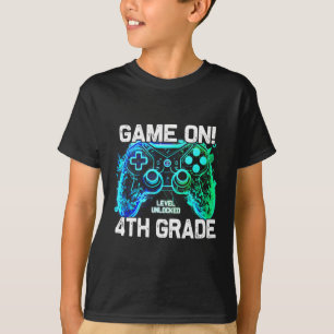 Ck To School 4th Grade Boys Gamer First Day School T-Shirt