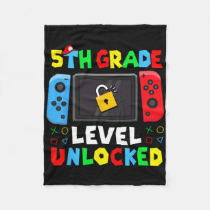 Ck To School 5th Grade Level Unlocked Gamer Kids B Fleece Blanket