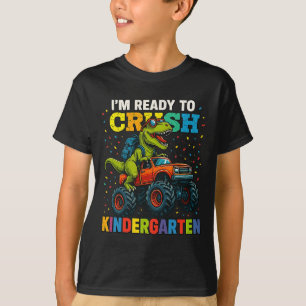 Ck To School Boy Dinosaur I'm Ready To Crush Secon T-Shirt