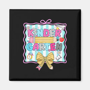 Ck To School Coquette Pencil 1st Day Of Kindergart Magnet