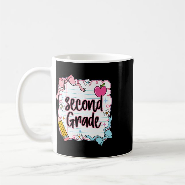 Ck To School Coquette Preppy Second Grade First Da Coffee Mug (Left)
