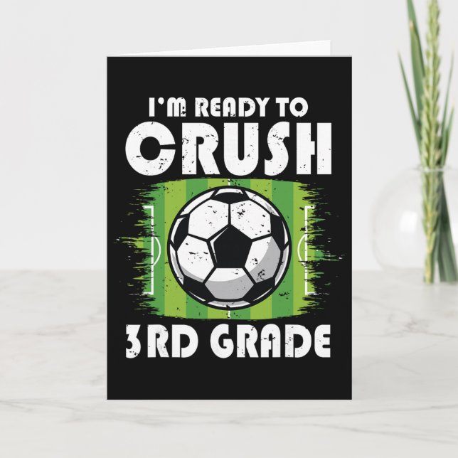 Ck To School First Day Of 3rd Grade Soccer Boys Ki Card (Front)