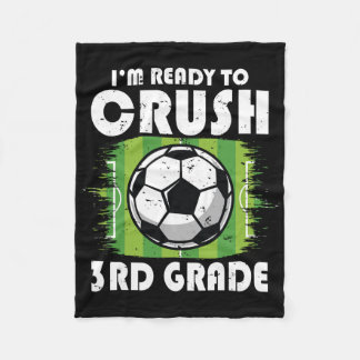Ck To School First Day Of 3rd Grade Soccer Boys Ki Fleece Blanket