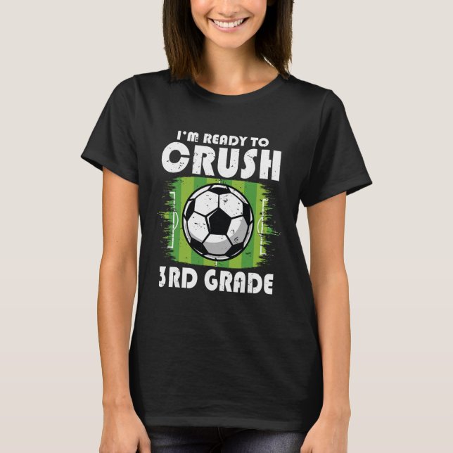 Ck To School First Day Of 3rd Grade Soccer Boys Ki T-Shirt (Front)