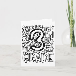 Ck To School First Day Of School Typography Third  Card