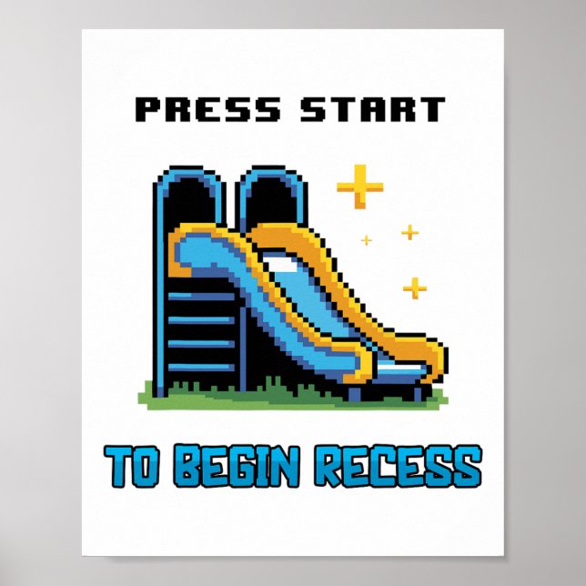 Ck To School Funny Gamer For Boys Girls Kids Press Poster (Front)