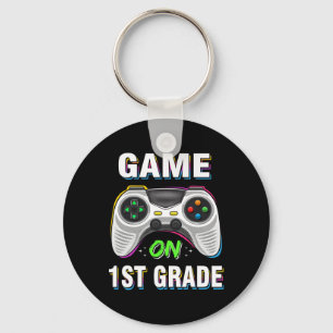 Ck To School Game On 1st Grade Funny Gamer Kids Bo Key Ring