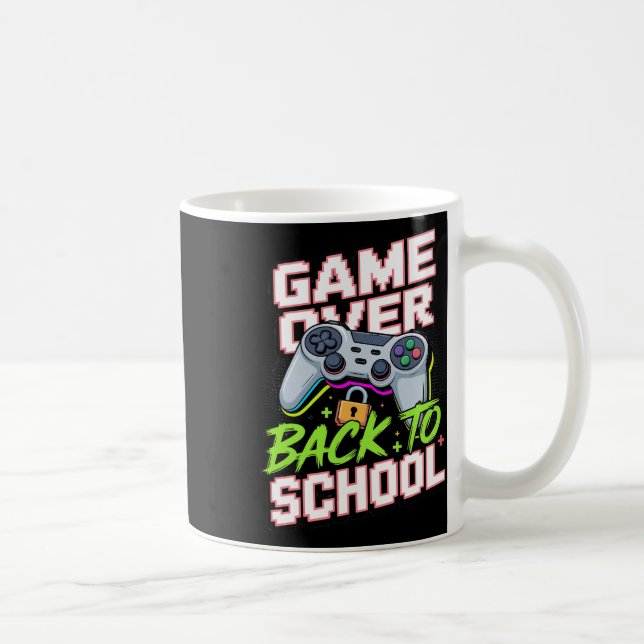 Ck To School Gamer Controller Cool Funny Video Pun Coffee Mug (Right)