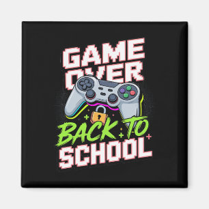 Ck To School Gamer Controller Cool Funny Video Pun Magnet