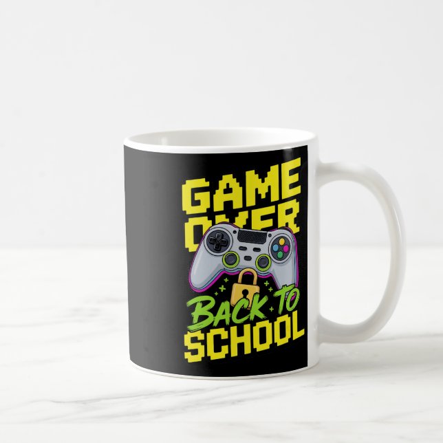Ck To School Gamer Controller Funny Pun Graphic Hu Coffee Mug (Right)