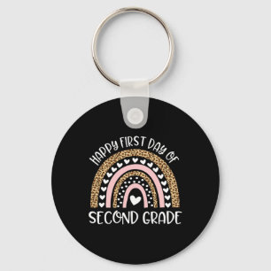 Ck To School Rainbow Happy First Day Of Second Gra Key Ring