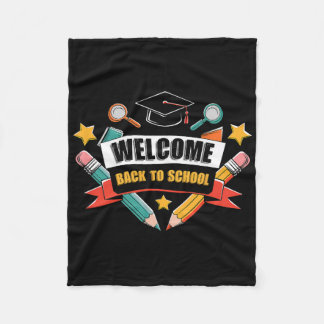 Ck To School Shirt Cute 2025 Apple Student Pencil  Fleece Blanket