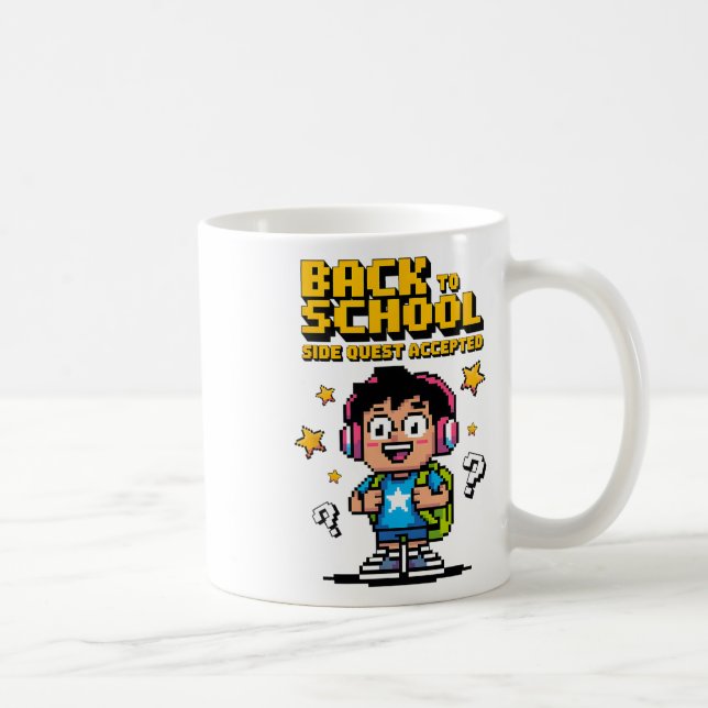 Ck To School Side Quest Accepted Gamer  Coffee Mug (Right)