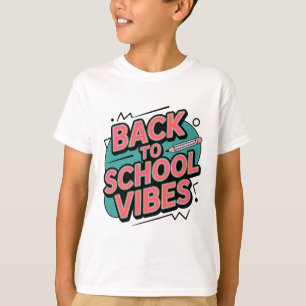 Ck To School Vibes Retro Pencil First Day Kids Boy T-Shirt