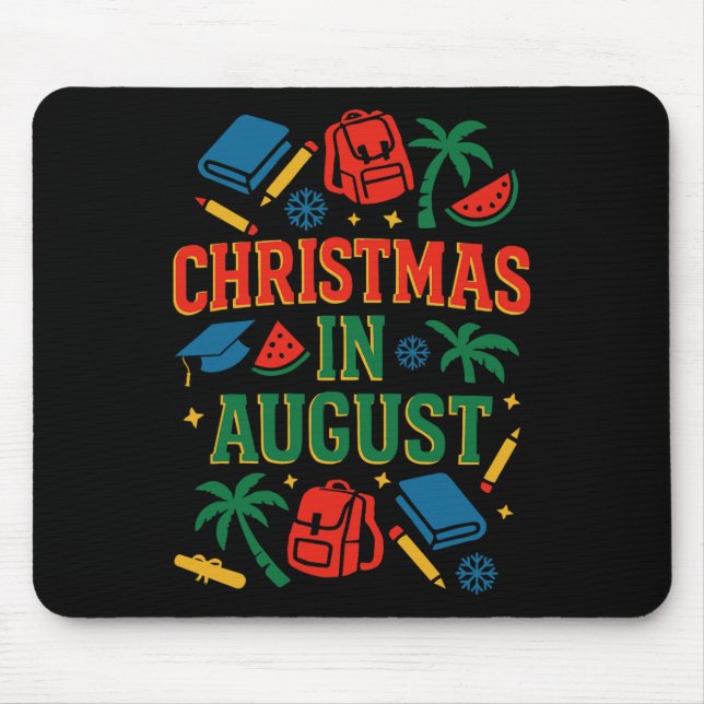 Ck To School Xmas Palm Tree Graduation Christmas I Mouse Pad (Front)