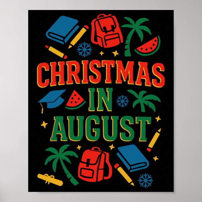 Ck To School Xmas Palm Tree Graduation Christmas I Poster (Front)