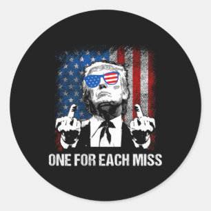 (ck) Trump One For Each Miss Trump Shirt Vote Trum Classic Round Sticker