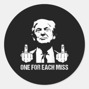 (ck) Trump One For Each Miss Trump Shirt Vote Trum Classic Round Sticker