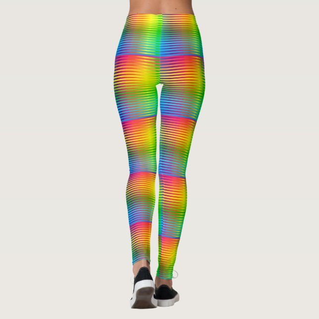 CKC-Gradient Stripes-2-LEGGINGS Leggings (Back)